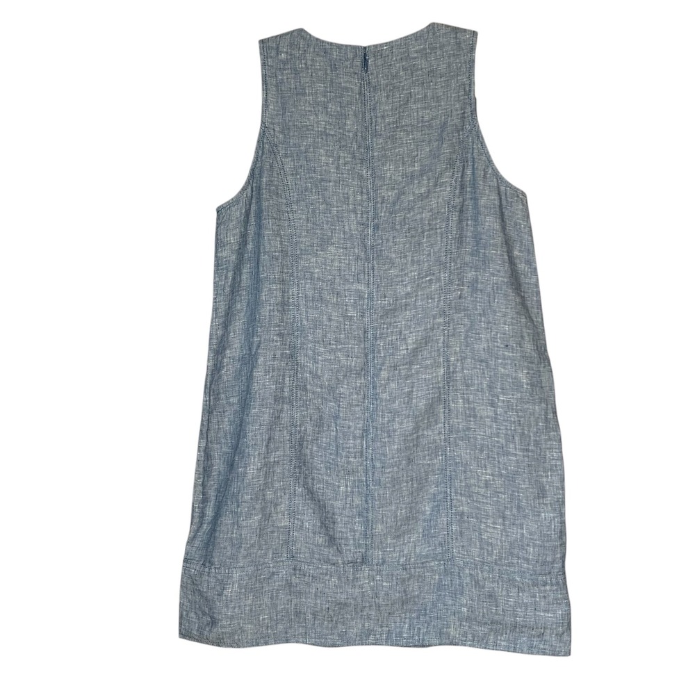 Loft Chambray Linen Pocket Sheath Dress. Size‎ 6P - Picture 3 of 12
